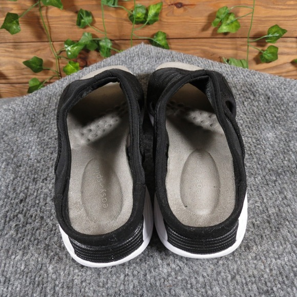 Easy Spirit Traciee 2 Womens 7.5 Black Fabric Comfort Slide Walking Sandals - Picture 4 of 7